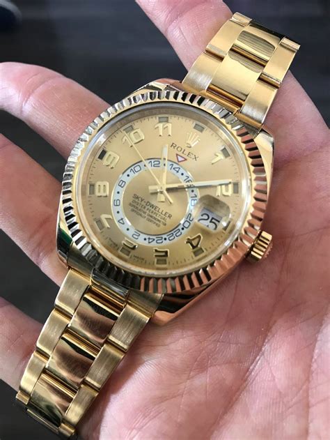 rolex sky dweller 2018 gold|Rolex Sky-Dweller price used.